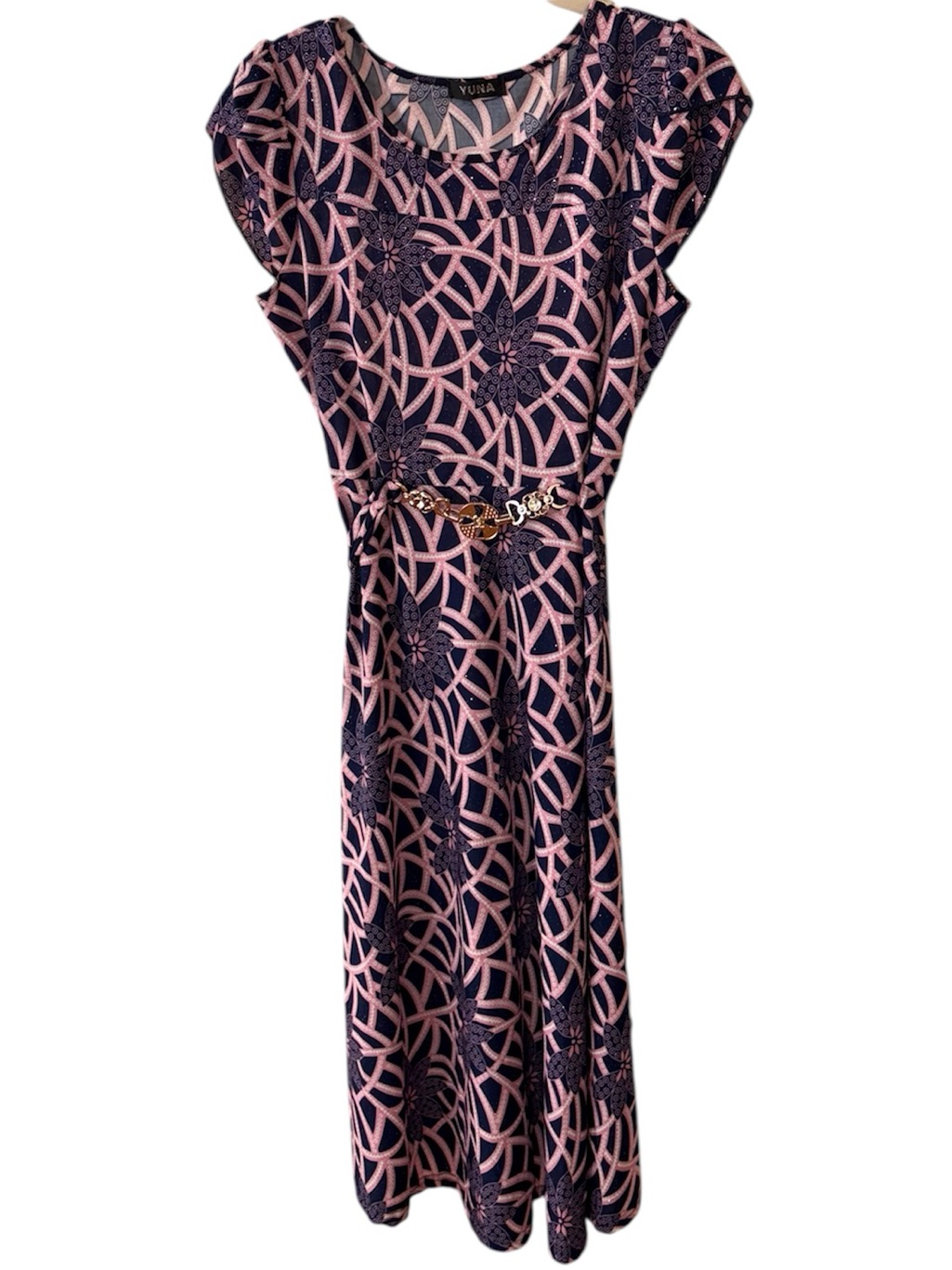 Purple  Pink Printed Dress